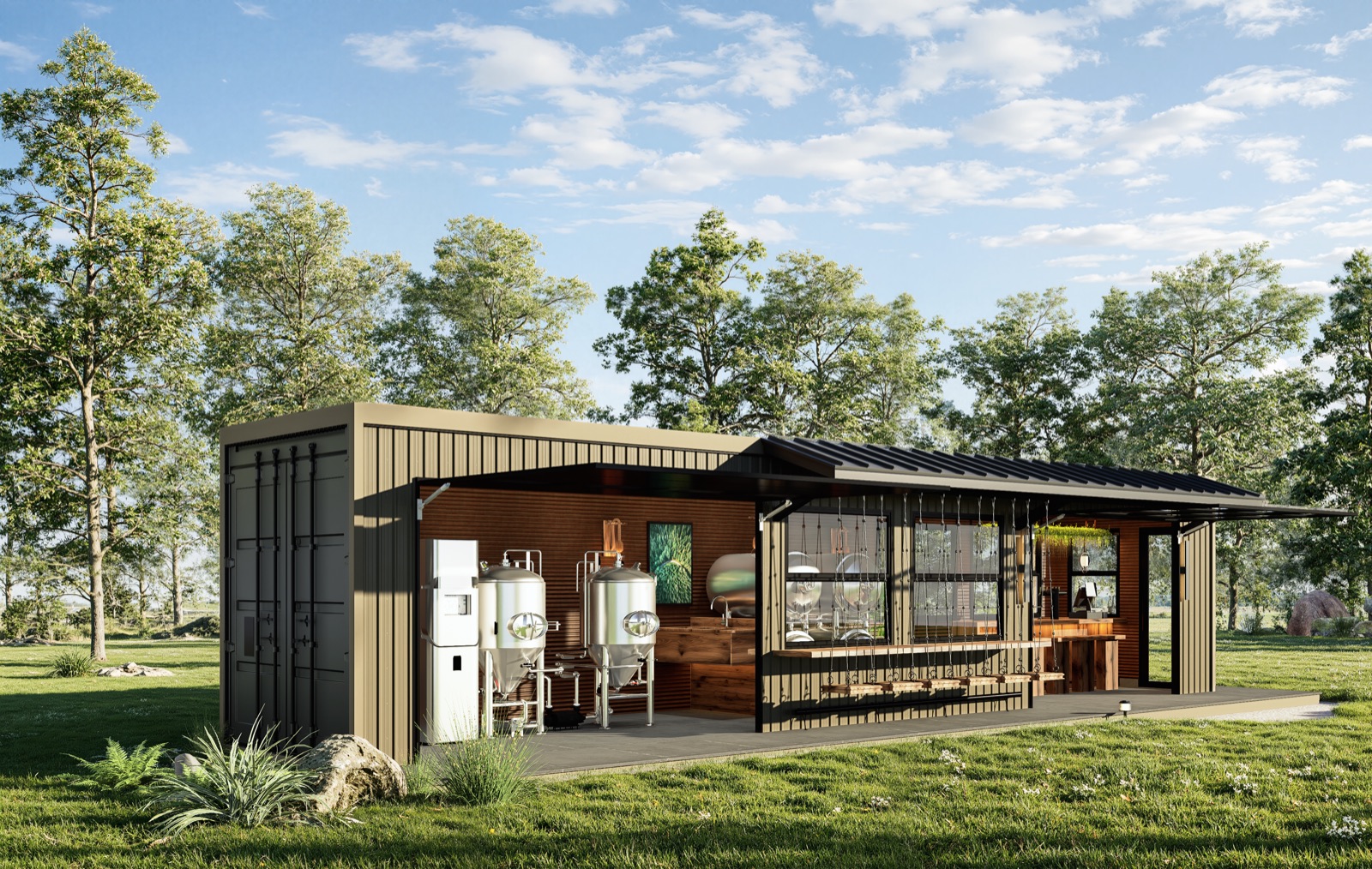 40-foot revision, full side open with patio